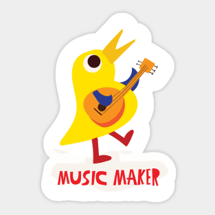 Music Maker Bird Sticker